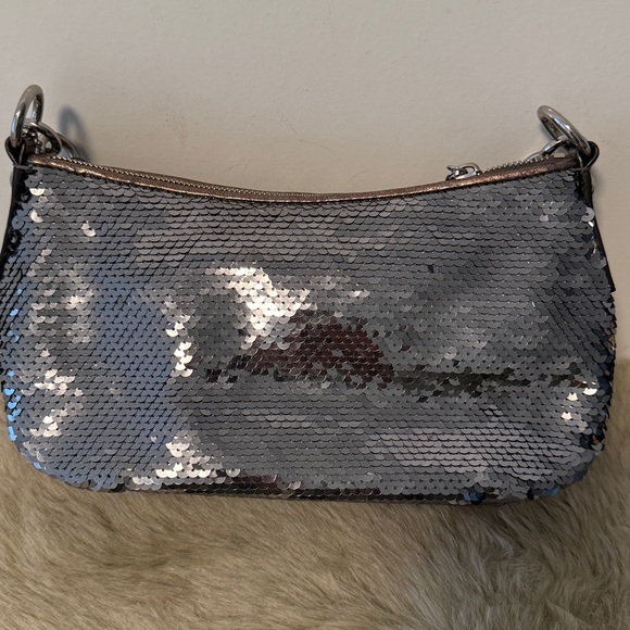COACH Poppy Sequin Handbag silver - Picture 2 of 9